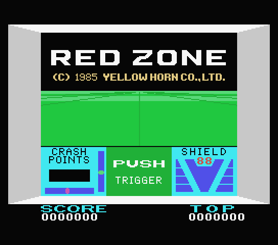 Red Zone title screen for MSX